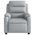 vidaXL Fauteuil de massage inclinable Gris clair Tissu