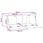 vidaXL Meuble TV mural 98 x 31 cm Blanc Bois d'ingénierie