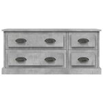 vidaXL Meuble TV gris béton 100x35 5x45 cm bois d'ingénierie