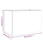 vidaXL Jardinière blanc 62x40x39 cm acier laminé à froid