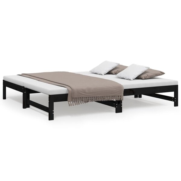 vidaXL Lit coulissant 2x(90x190) cm Bois de pin massif
