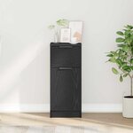 vidaXL Buffet Chêne Noir Chêne noir 30 x 30 x 70 cm Bois d'ingénierie