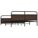 vidaXL Cadre de lit en métal sans matelas chêne marron 200x200 cm