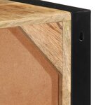 vidaXL Meuble TV 80x30x25 cm bois massif de manguier brut