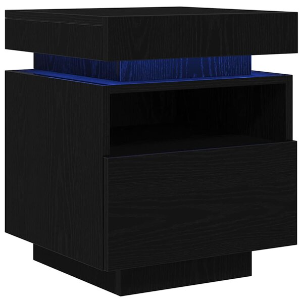 vidaXL Cabinet de Chevet 2 Pièces Chêne noir 40 x 39 x 48.5 cm