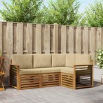 vidaXL Ensembles de canapés avec coussin 4 Pièces Naturel et Beige
