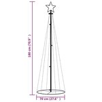 vidaXL Arbre de Noël cône 108 LED Colorées 70x180 cm