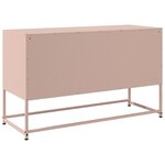 vidaXL Meuble TV rose 100 5x39x60 5 cm acier