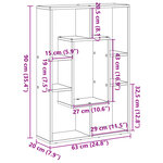 vidaXL Bibliothèque vieux bois 63x20x90 cm bois d'ingénierie
