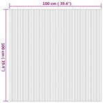 vidaXL Tapis rectangulaire naturel 100x100 cm bambou