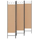 vidaXL Paravent 5 panneaux Beige 200 x 180 cm Tissu