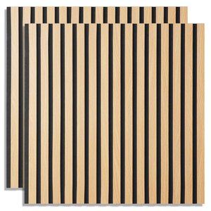 2 Panneaux muraux 60x60 bois acoustiques