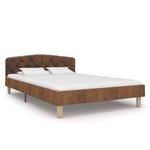 vidaXL Cadre de lit Marron Similicuir daim 120x200 cm
