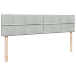 vidaXL Cadre de lit ottoman avec matelas gris clair 200x200 cm velours