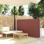 vidaXL Auvent latéral rétractable de patio 120x500 cm Marron