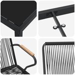 vidaXL Ensemble de salle à manger pour jardin 5 Pièces Noir Rattan PVC