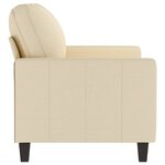vidaXL Canapé à 2 places Crème 120 cm Tissu
