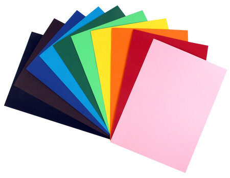 Papier épais de couleur 220g A5 10 couleurs assorties