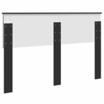 vidaXL Tête de lit Chêne noir 140 cm Bois d'ingénierie