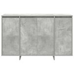 vidaXL Buffet Gris béton 120 x 41 x 75 cm Bois d'ingénierie