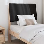 vidaXL Tête de lit capitonnée Noir 80 cm Pin massif