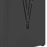 vidaXL Porte-parapluie Noir 15 5 x 15 5 x 49 cm Métal