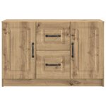 vidaXL Buffet Chêne artisanal 89 x 34 5 x 57 cm Bois d'ingénierie