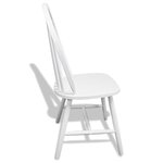 vidaXL Chaises à manger lot de 6 blanc bois d'hévéa solide