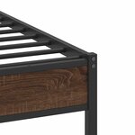 vidaXL Cadre de lit sans matelas chêne marron 90x190cm bois ingénierie