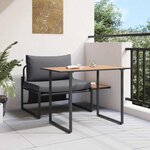 vidaXL Ensemble de salle à manger pour jardin 2 Pièces Anthracite Acier