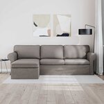 vidaXL Canapé Taupe 215 x 138 x 80 cm tissu
