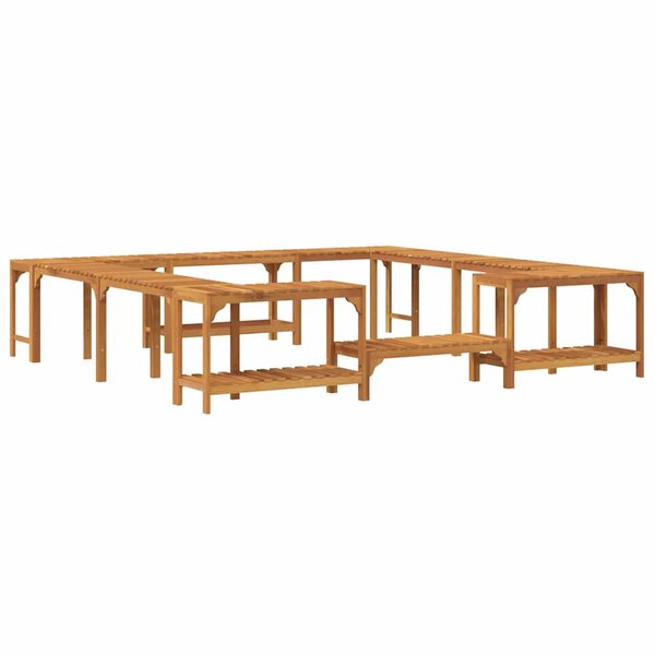 vidaXL Entourage de bain à remous Marron 250 x 250 cm