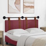 vidaXL Tête de lit suspendue Uni Bordeaux 150 x 55 x 5 cm PU antique