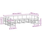 vidaXL Ensemble de canapés d'extérieur 10 pc Naturel et Beige