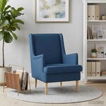 vidaXL Fauteuil Bleu Tissu