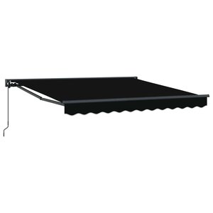 vidaXL Cadre d'auvent Noir 300 x 250 cm Polyester avec revêtement PU
