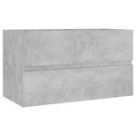 vidaXL Armoire d'évier Gris béton 80x38 5x45 cm Bois d'ingénierie