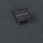 vidaXL Parasol mural de jardin avec LED 300 cm anthracite