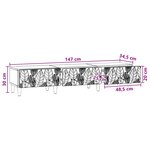 vidaXL Meuble TV 147 x 34 5 x 30 cm Bois ancien Bois d'ingénierie