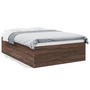 vidaXL Cadre de lit sans matelas chêne marron 120x190 cm