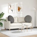 vidaXL Coussins de siège 2 Pièces Gris clair Ø 60 cm