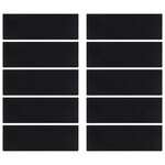 vidaXL Marches d'escalier 10 Pièces 25x75 cm caoutchouc