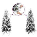 vidaXL Sapin de Noël artificiel avec neige floquée 120 cm PVC et PE