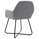 vidaXL Chaises à manger lot de 4 gris clair tissu