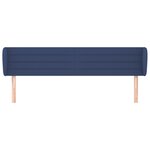 vidaXL Tête de lit avec oreilles Bleu 163x23x78/88 cm Tissu