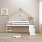 Lit River cabane toboggan nat.-blanc + matelas