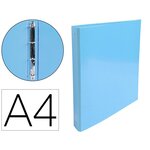 Classeur 4 anneaux 30mm carton recouvert papier a4 32x26cm dos 4cm coloris bleu EXACOMPTA
