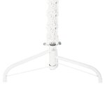 vidaXL Demi sapin de Noël artificiel mince avec support Blanc 150 cm