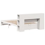 vidaXL Lit bibliothèque sans matelas blanc 120x200 cm bois pin massif