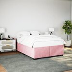 vidaXL Cadre de lit Rose 140x190 cm Velours